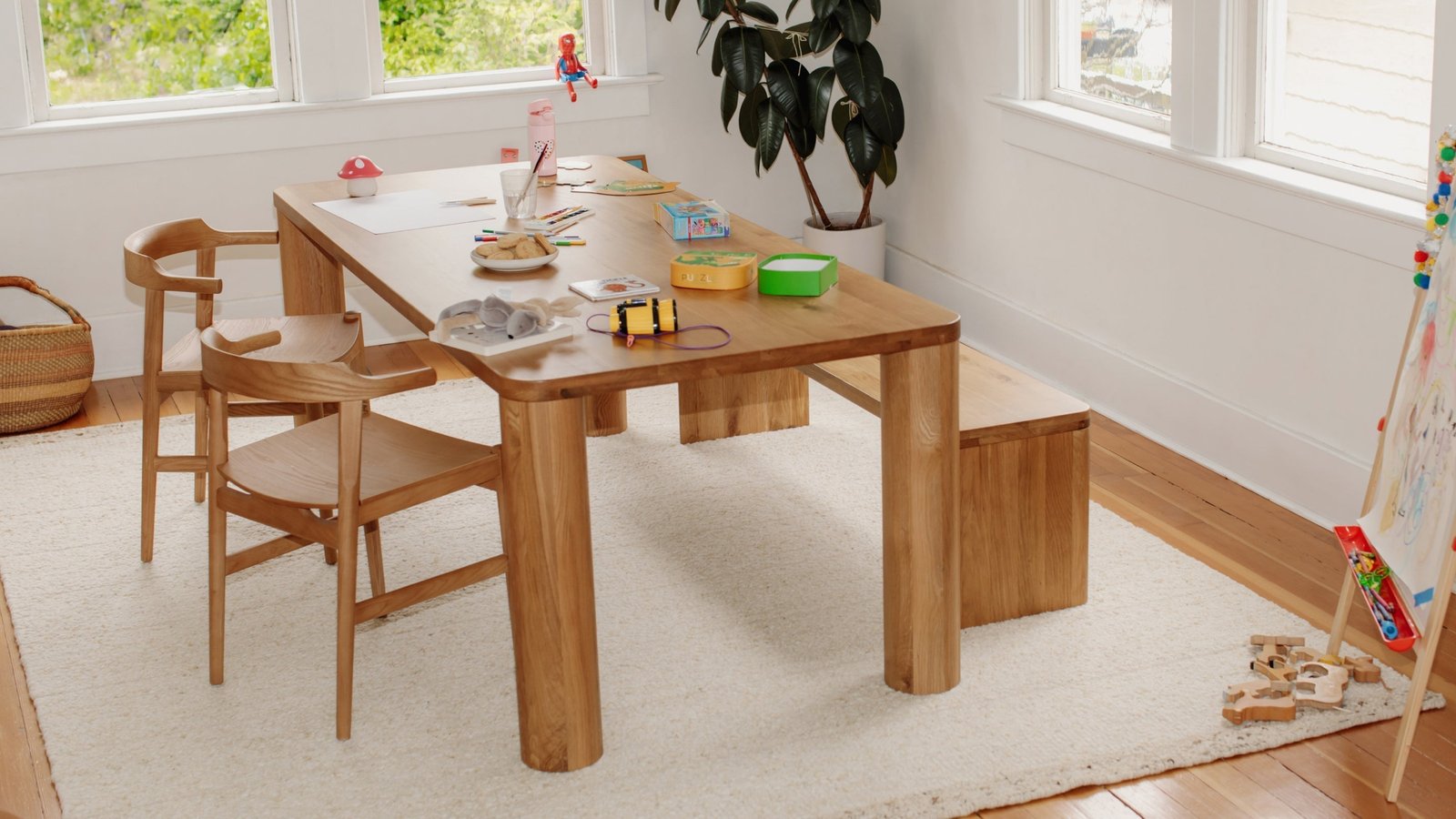 Horizon Dining Table Seats 6-8 | Rounded Edge | Oak - Image 3