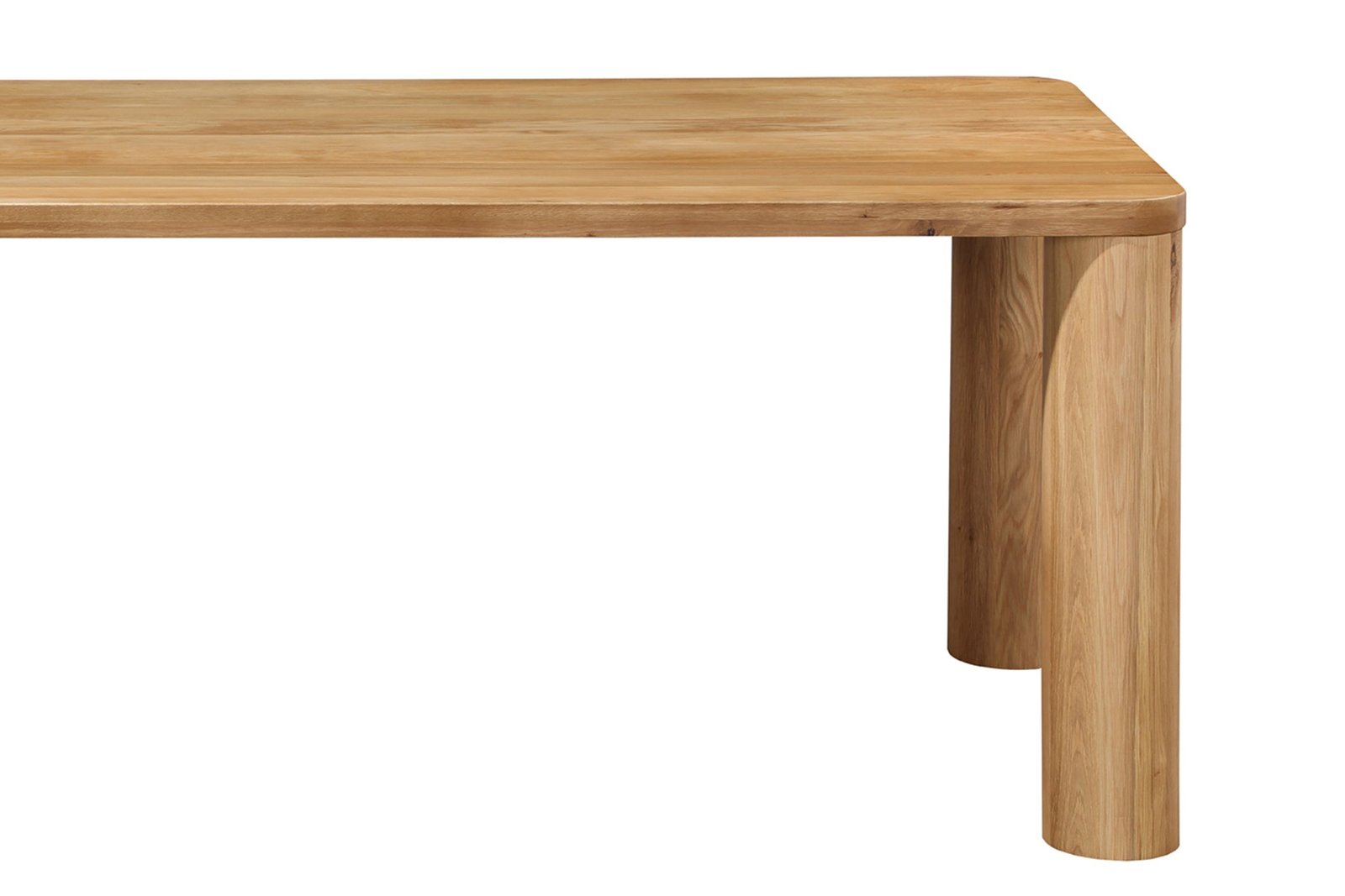 Horizon Dining Table Seats 6-8 | Rounded Edge | Oak - Image 9