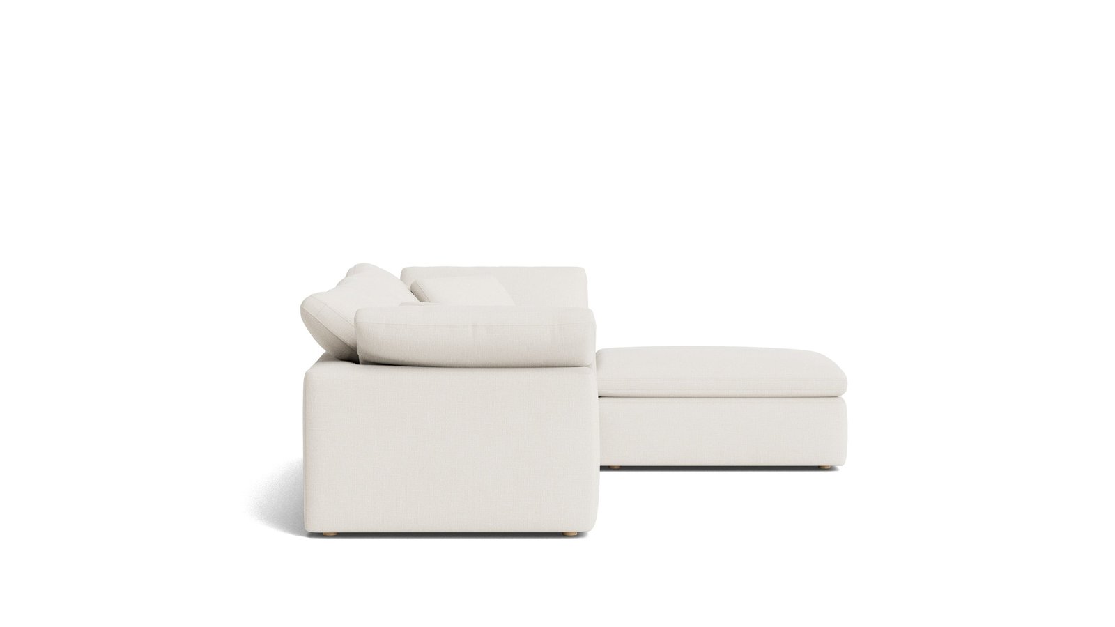 Movie Night 4-Piece Modular Sectional Cream Linen - Image 2